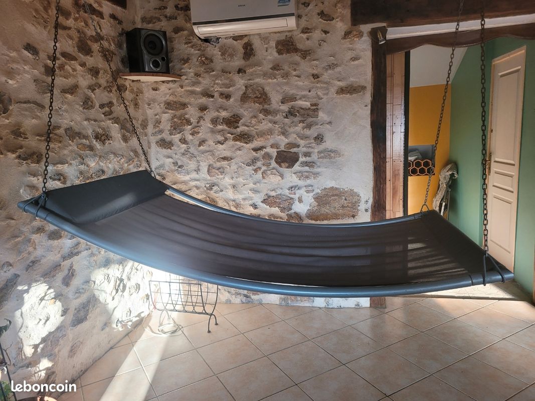 Hamac double fournie avec son support (image 1)