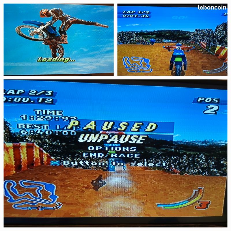Jeu PS1 Jeremy McGrath Super Cross - Course De Motos - Version PAL Testée