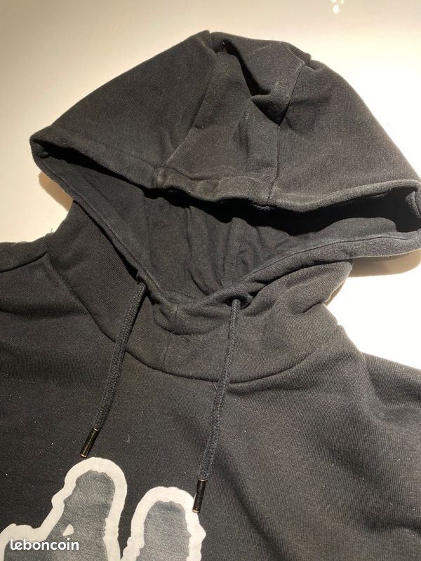 Sweat à capuche noir kappa (image 2)