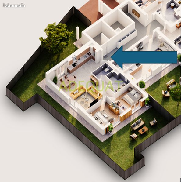 Appartement 3 pièces 75 m² · à Saint-André-le-Gaz · 75 m² · 219 000 €