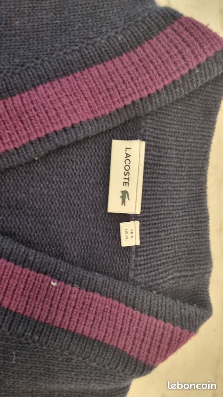 Cardigan Lacoste XL (neuf) (image 3)