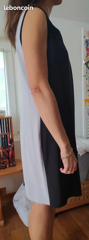 Robe Hanoï bicolore grise et noire Tanaïs taille 42 (image 4)