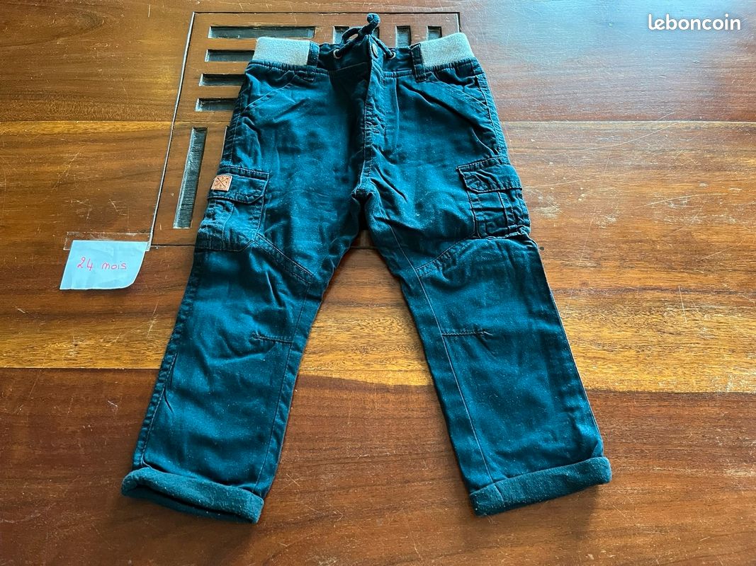 Pantalon doublé garçon bleu marine (Gémo) - 2 ans (image 1)