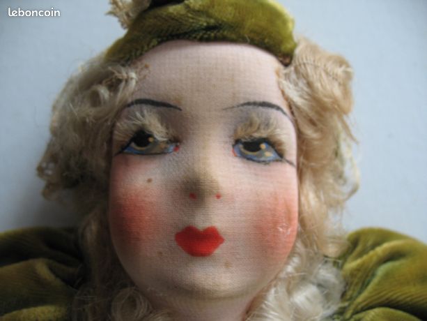 Antique rare french boudoir doll 12 poupée de salon ancienne