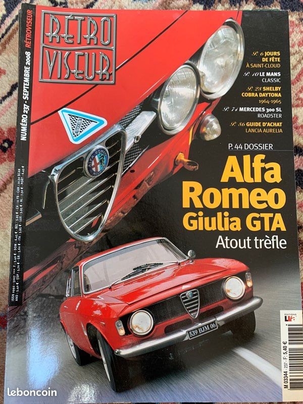 Magazine automobiles anciennes "rétroviseur "année 2008 complète (image 8)