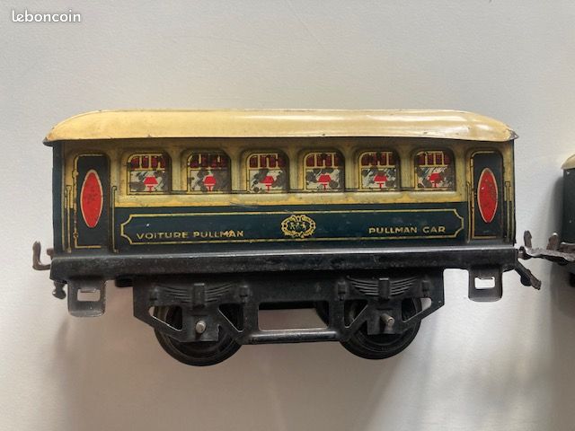 Train Ancien Hornby O Série MIGNONNE Cute RARE Avec Malle En Tôle, Boîte D'origine, Fabriqué En France