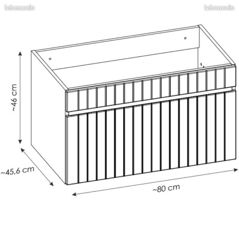 Meuble sous vasque rose (image 3)