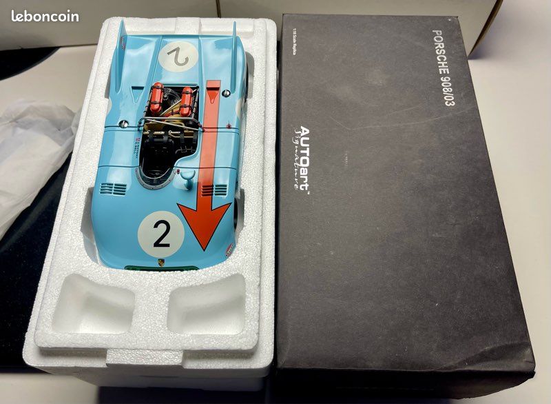Miniature 1/18 auto art signature Porsche 908/03 Nürburgring 1971 Bell/ Siffert N2 Gulf réf87173 (image 17)