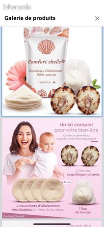Coquillages D'allaitement Momcozy BC003 - Collecteurs Lait Réutilisables En Silicone, 90 Ml - Lot De 2