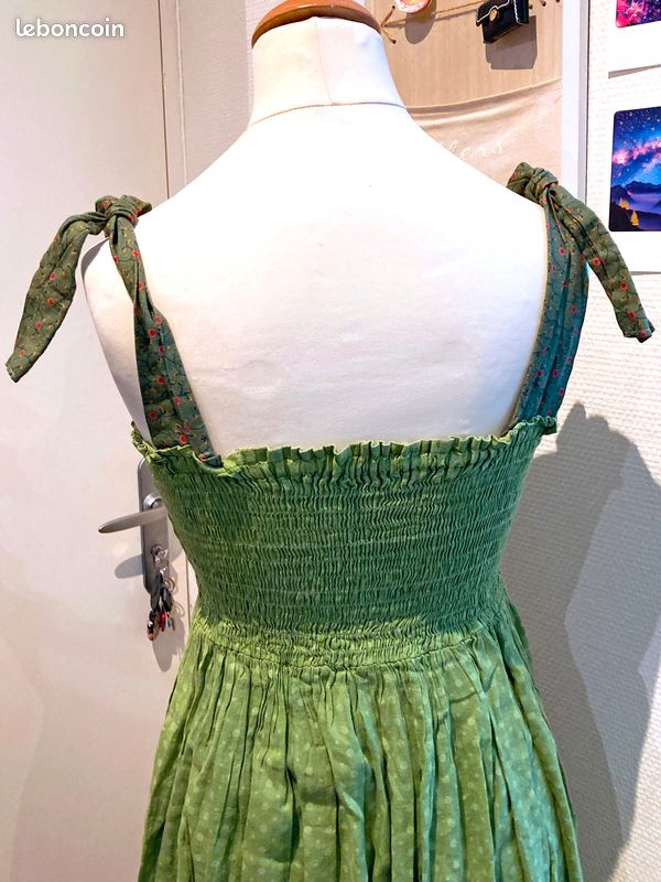 Robe longue verte vintage (image 4)