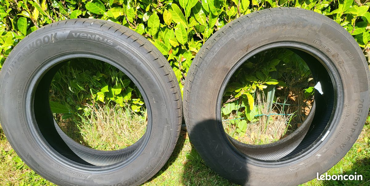 2 pneus hankook 205×60 très peu utilisés voir photos témoins d'usures (image 2)