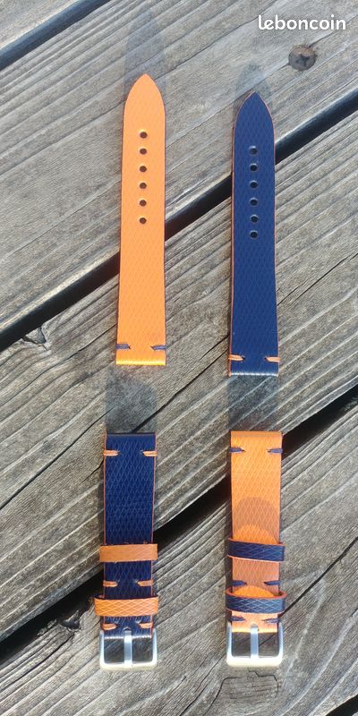 Bracelet de montre cuir quadrillé sur mesure (image 5)