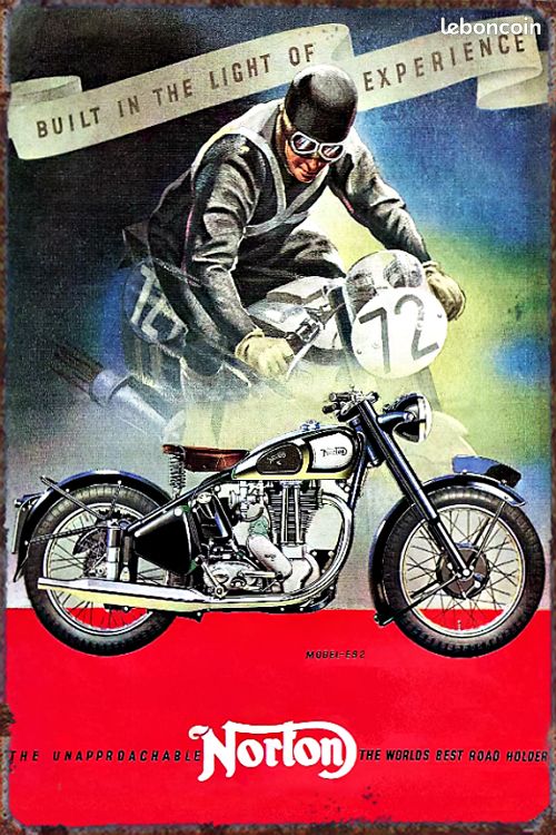 30 X 20 Plaque Acier Décoration Vintage Moto Norton 01 (image 1)
