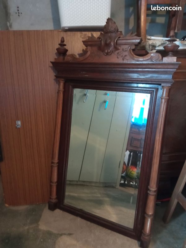 Grand Miroir De Cheminée En Bois - Dimensions 142 X 90 Cm (142H, 90L, 5P)