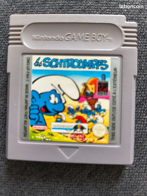 Boîte Et Insert Pour Jeu Gameboy Color - Le Cauchemar Des Schtroumpfs (repro)