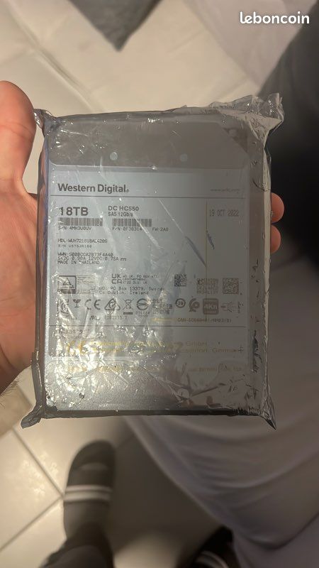 Disque dur SAS WESTERN DIGITAL 18 TB NEUF (image 2)