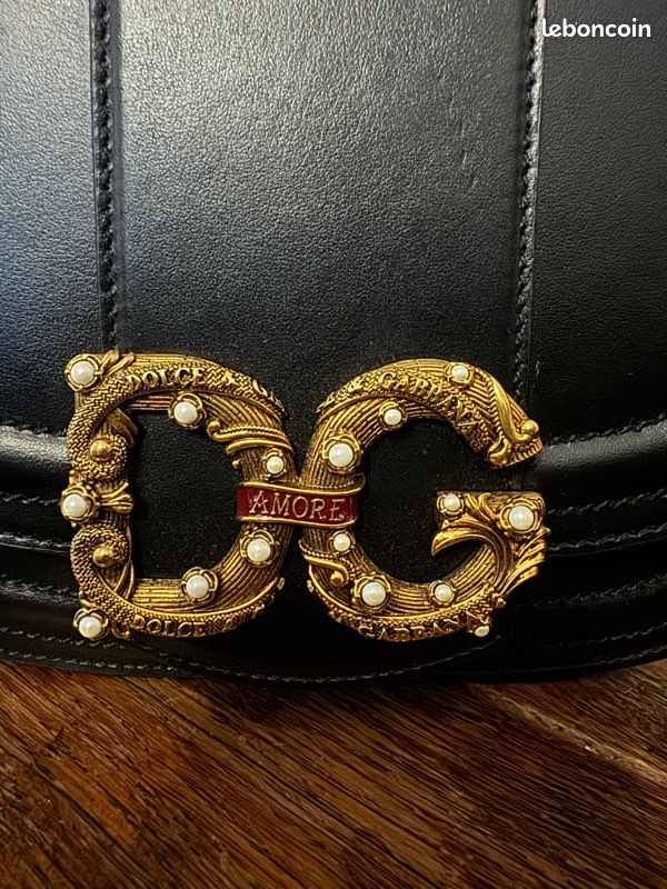 Sac à Main D&G Dolce & Gabbana En Pure Laine - Noir - Excellent état Occasion | Sac Laine Designer