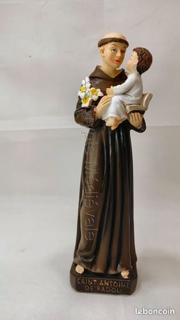 Médaille Saint Antoine De Padoue Avec Enfant Jésus - Haut Relief Style Italien Ancien - Fabriquée En Italie