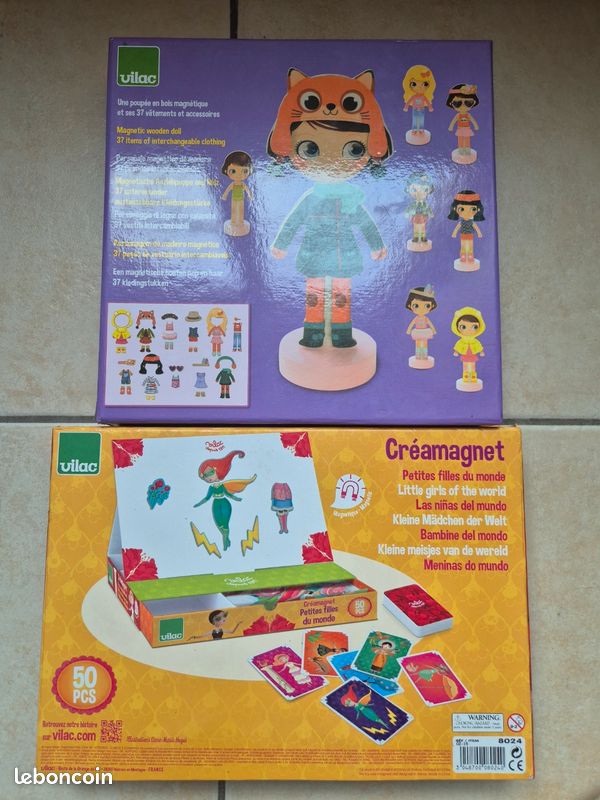 Lot de 8 jeux magnétiques / puzzle assemblage mémo créatif enfant fille garçon bébé jouet (image 5)