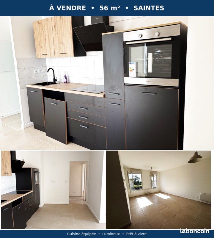 Appartement 3 pièces 56 m² · à Saintes · 56 m² · 115 000 €