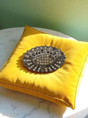 Bijou Fantaisie Cristal Zirconium Broche Fleur Cristal Vintage - 6.4x9.1cm - Strass Et Zirconium - Élégance Rétro Accessoire Fleur Strass