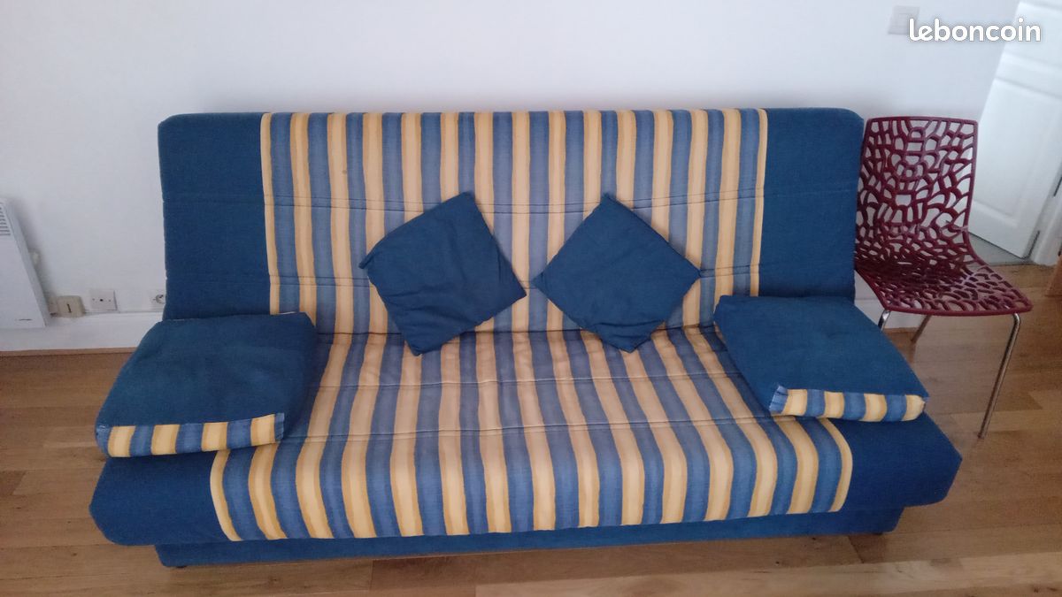 Banquette Clic-Clac RIVA 130x190 cm – Matelas Épais 18 cm (Couchage Quotidien) (image 1)