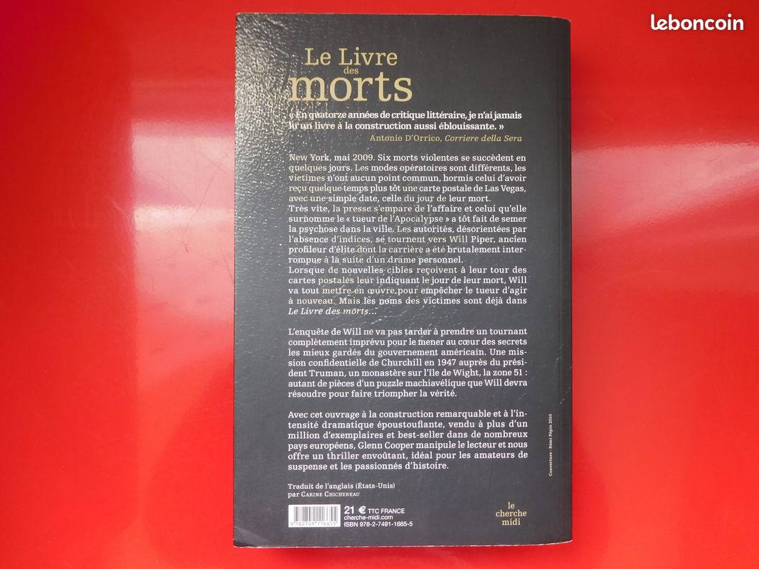 Le livre des morts Broché de Glenn Cooper (image 2)
