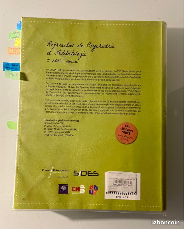 Référentiel de Psychiatrie et Addictologie 2e ed révisée ECNI PUFR (image 2)
