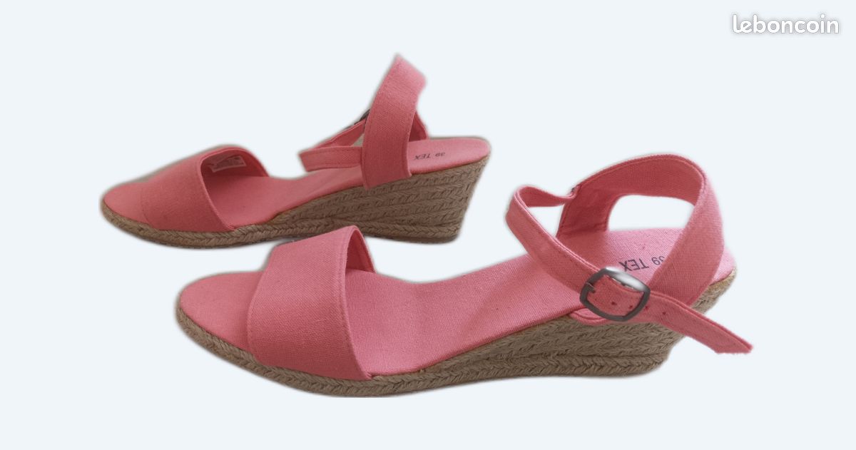 Chaussures espadrilles corail neuves (image 1)