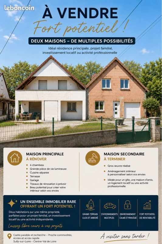 Maison 6 pièces 142 m² · à Sully-sur-Loire · 142 m² · 264 000 €