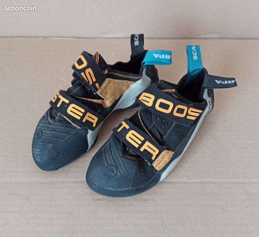 Chaussures d'Escalade Scarpa Booster Pointure 41 Taille Chaussons Noir Orange (image 1)