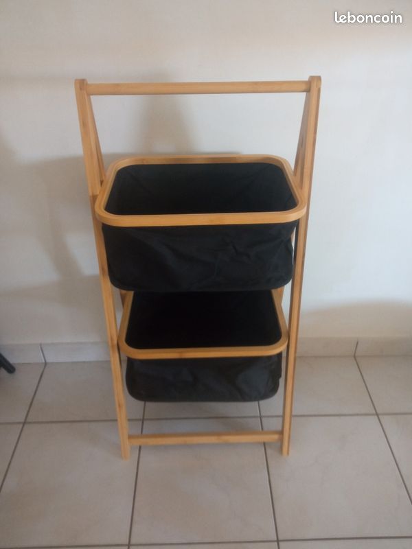 Étagère bambou avec paniers (image 1)