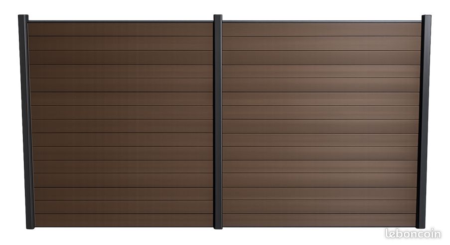 92- Claustra - ClĂŽture - Palissade - Brise vue en bois composite & aluminium VERTEXÂź (image 1)