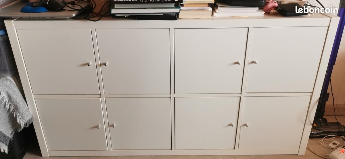 Kallax blanc 8 portes (image 1)
