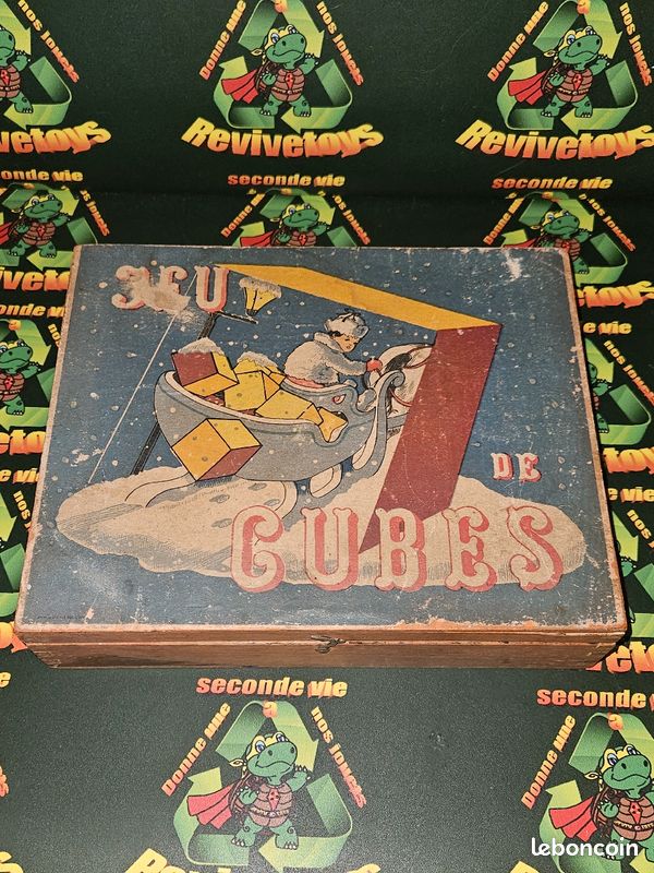 R08723 puzzle jeu de cubes vintage (image 1)