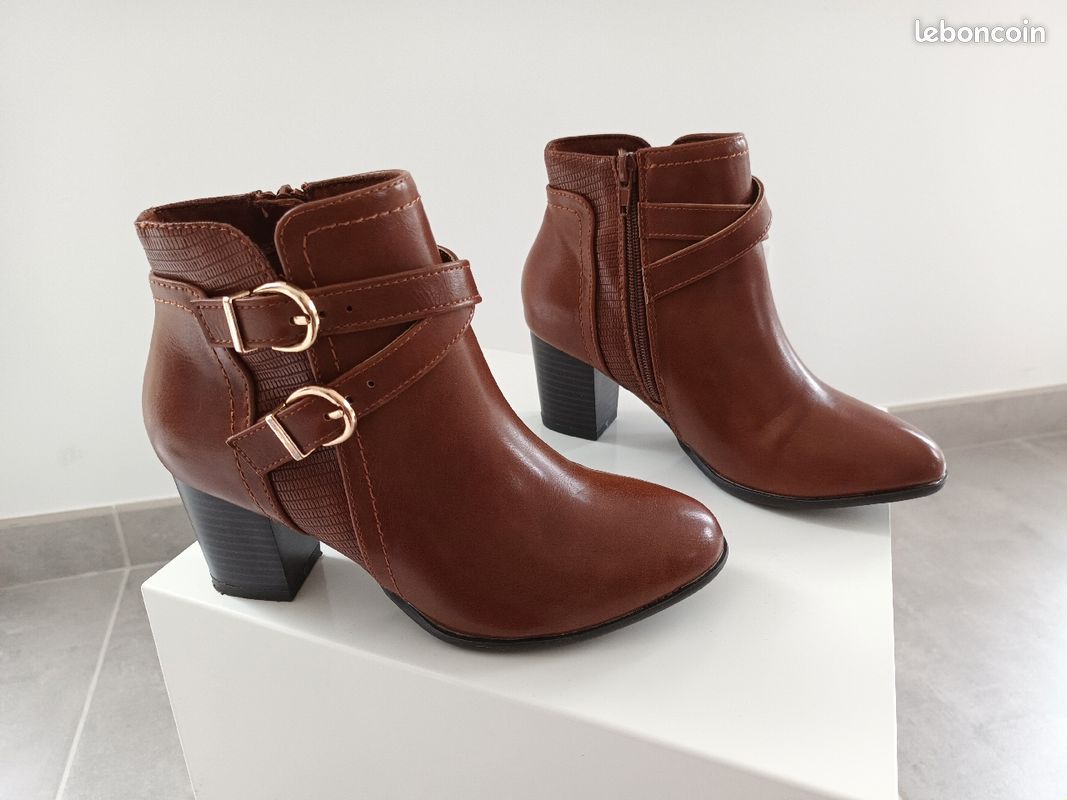 Bottines marron femme 36 Gemo Chaussures