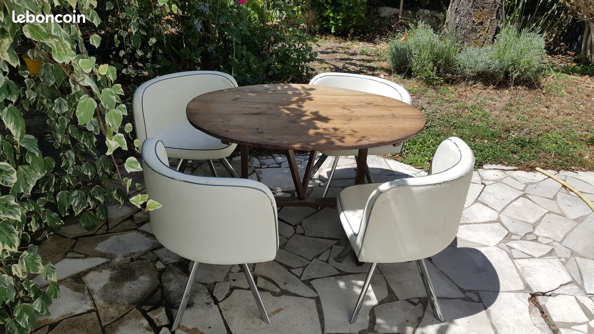 Ensemble de 4 chaises look seventies design (image 1)