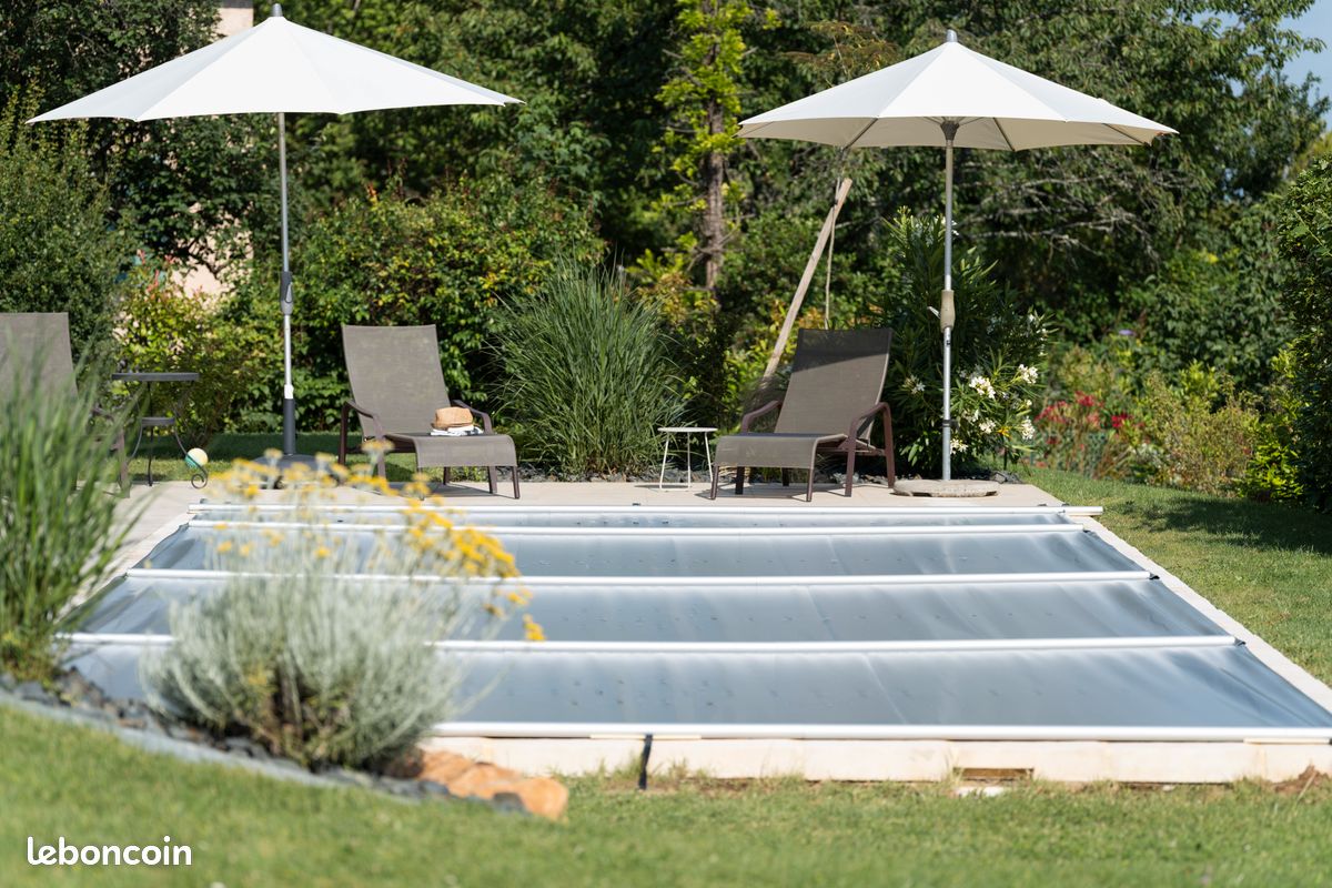 🏊‍♂️ Bâche à barres piscine rectangle 8 x 4 m COVERKIT – Toulouse – Neuf - Rapide et Economique- en kit à monter soi-même 🛠️ 100 % Fabrication Française 💙🤍❤️ (image 1)