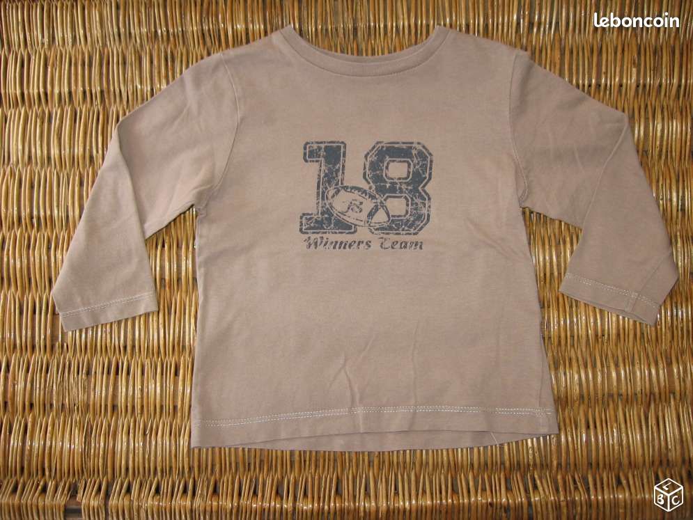 3 t-shirt ML garçon 2 ans OBAIBI MONOPRIX 6 (jcg37) (image 2)