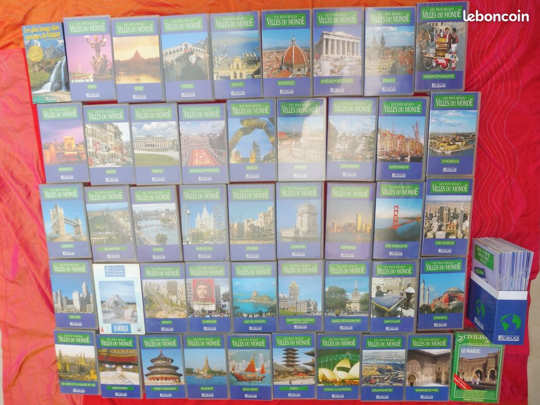 45 Cassettes VHS: VILLES DU MONDE/voyage/tourisme (image 1)