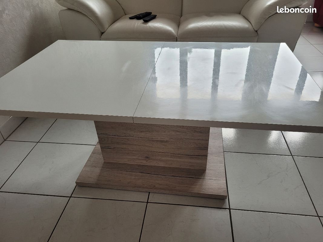 Table basse laqué blanc (image 2)