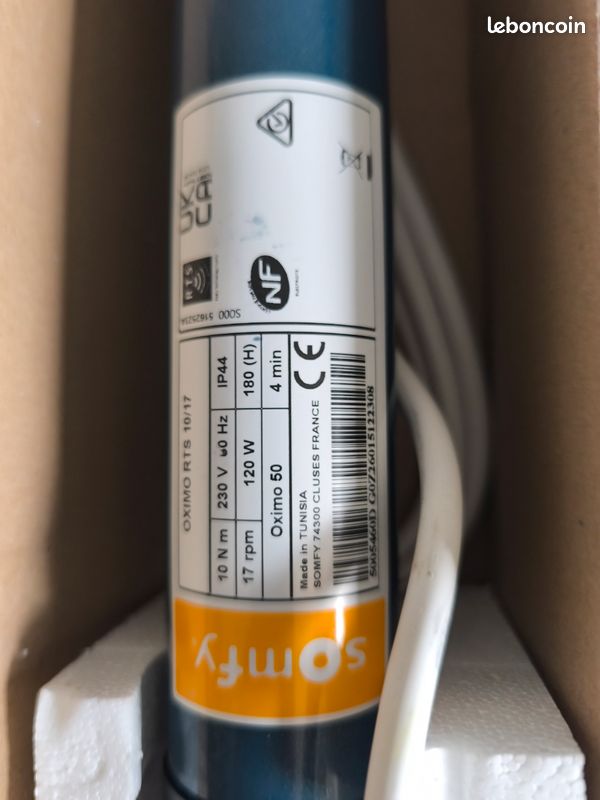 Lots Moteur Somfy Oximo RTS 10/17+smoove RTS neufs (image 3)