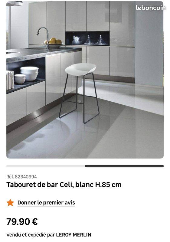 Tabourets de bar, Leroy merlin (lot de 4) (image 3)