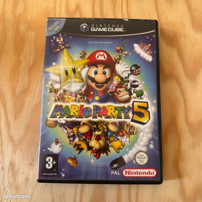 Jeu Mario Party 5 Gamecube - Version PAL Française - Complet Et Très Bon État
