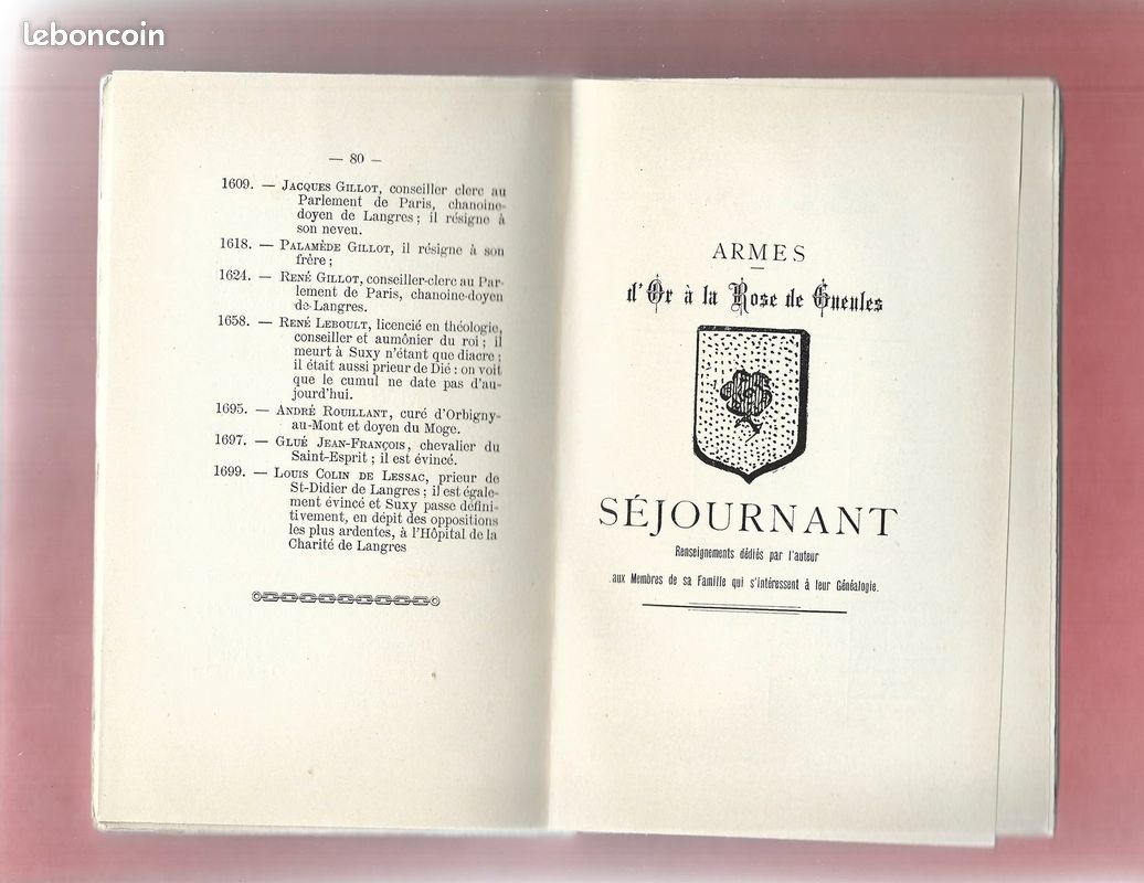 Livre Rare : Monographie de St-Broingt-les-Fosses (1891) - C. Séjournant HAUTE MARNE (image 2)