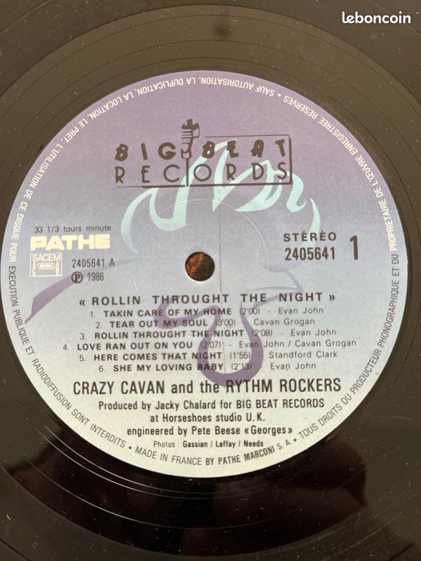 CRAZY CAVAN Vinyle 33t (image 3)