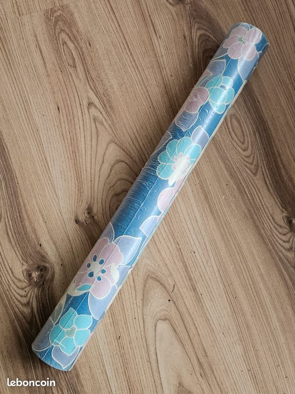 1 rouleau neuf tapisserie vintage fleurie sixties (image 1)