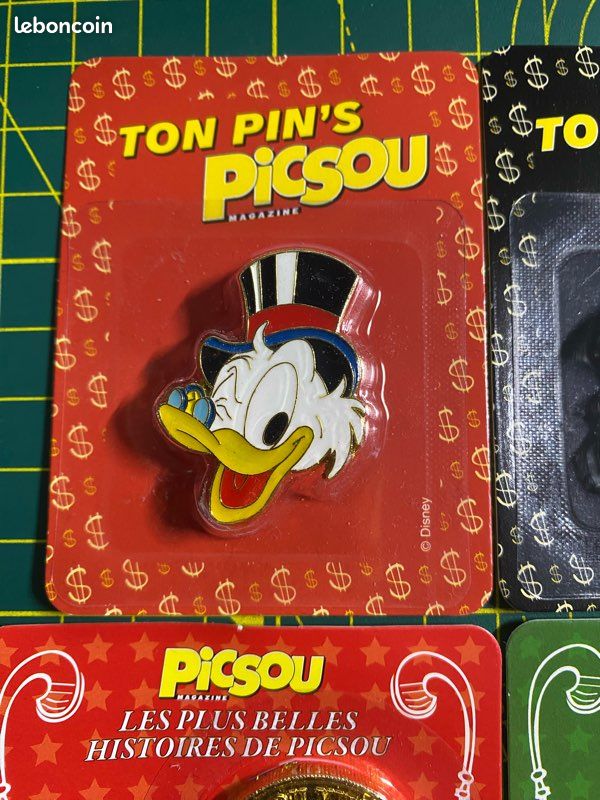 Broche Vintage Picsou En Métal - Accessoire Rare Pour Collectionneurs Disney, Occasion Bon état