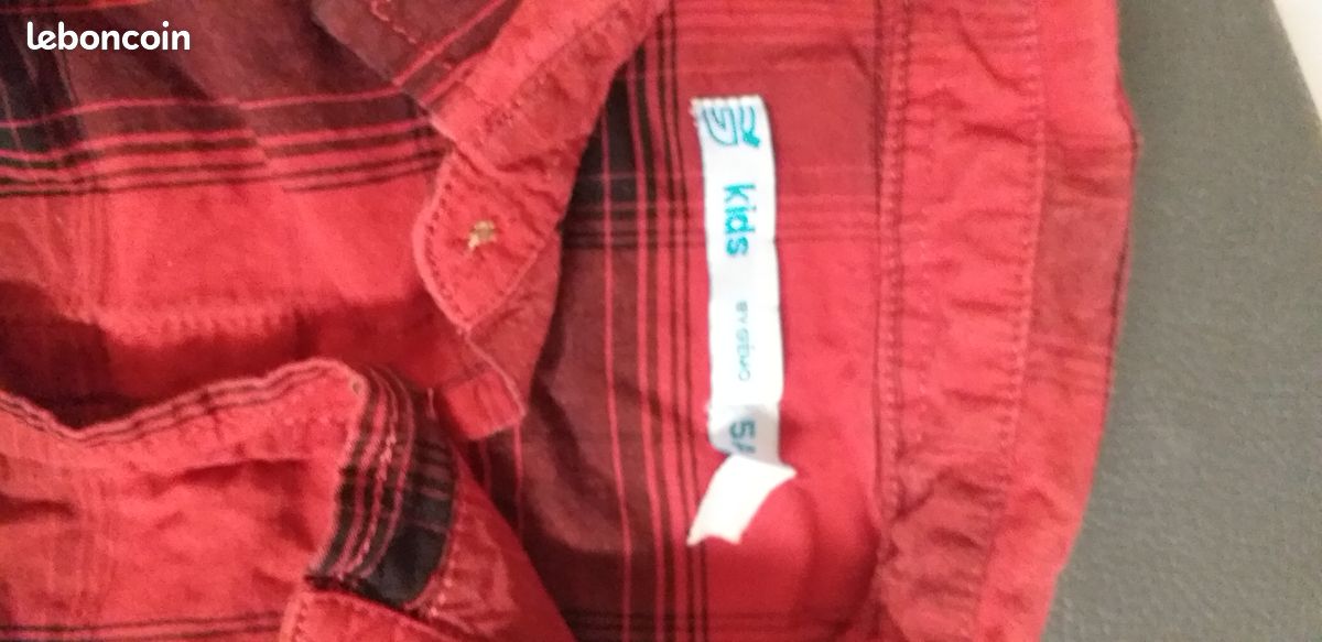 Chemise rouge a carreau Gémo Kids (42) (image 3)