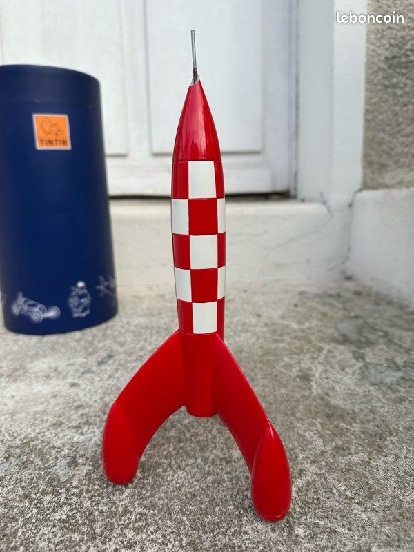 Fusées Tintin - Fusée Inspiration 65cm + Petite Fusée Fumée 29cm - Collection - Neuves